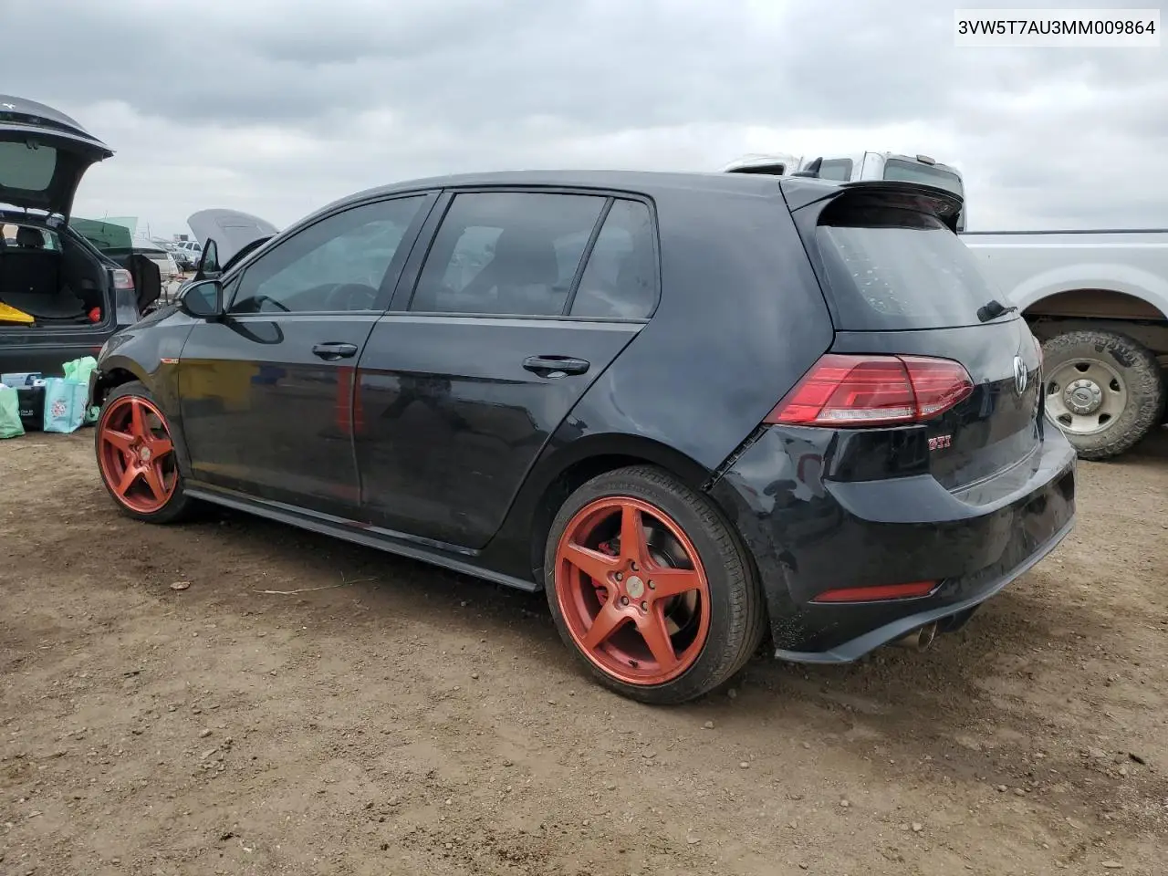 2021 Volkswagen Gti S VIN: 3VW5T7AU3MM009864 Lot: 62330155