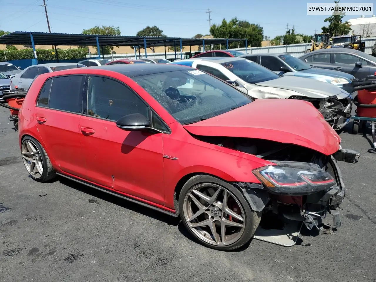 2021 Volkswagen Gti S VIN: 3VW6T7AU8MM007001 Lot: 62367405