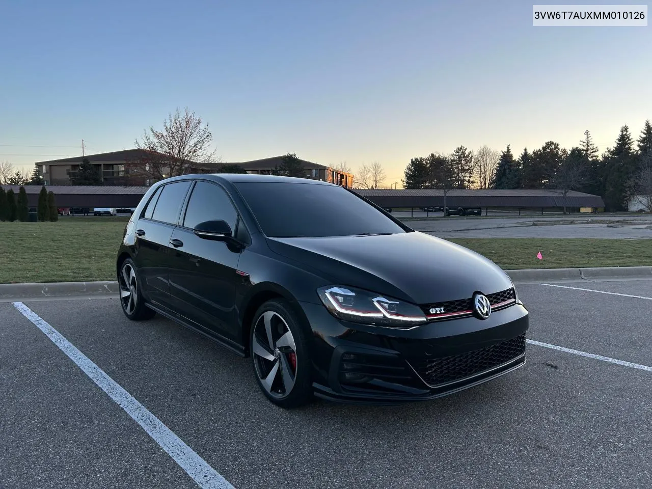 2021 Volkswagen Gti S VIN: 3VW6T7AUXMM010126 Lot: 88174265