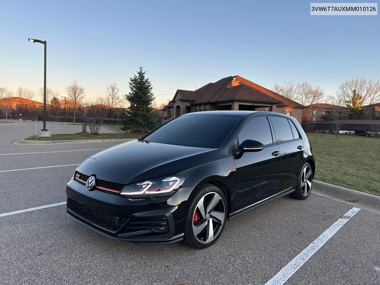 2021 Volkswagen Gti S VIN: 3VW6T7AUXMM010126 Lot: 88174265