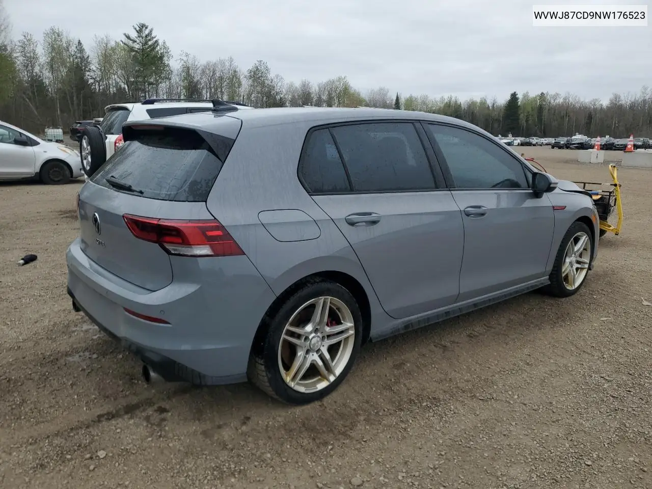 2022 Volkswagen Gti VIN: WVWJ87CD9NW176523 Lot: 54085575