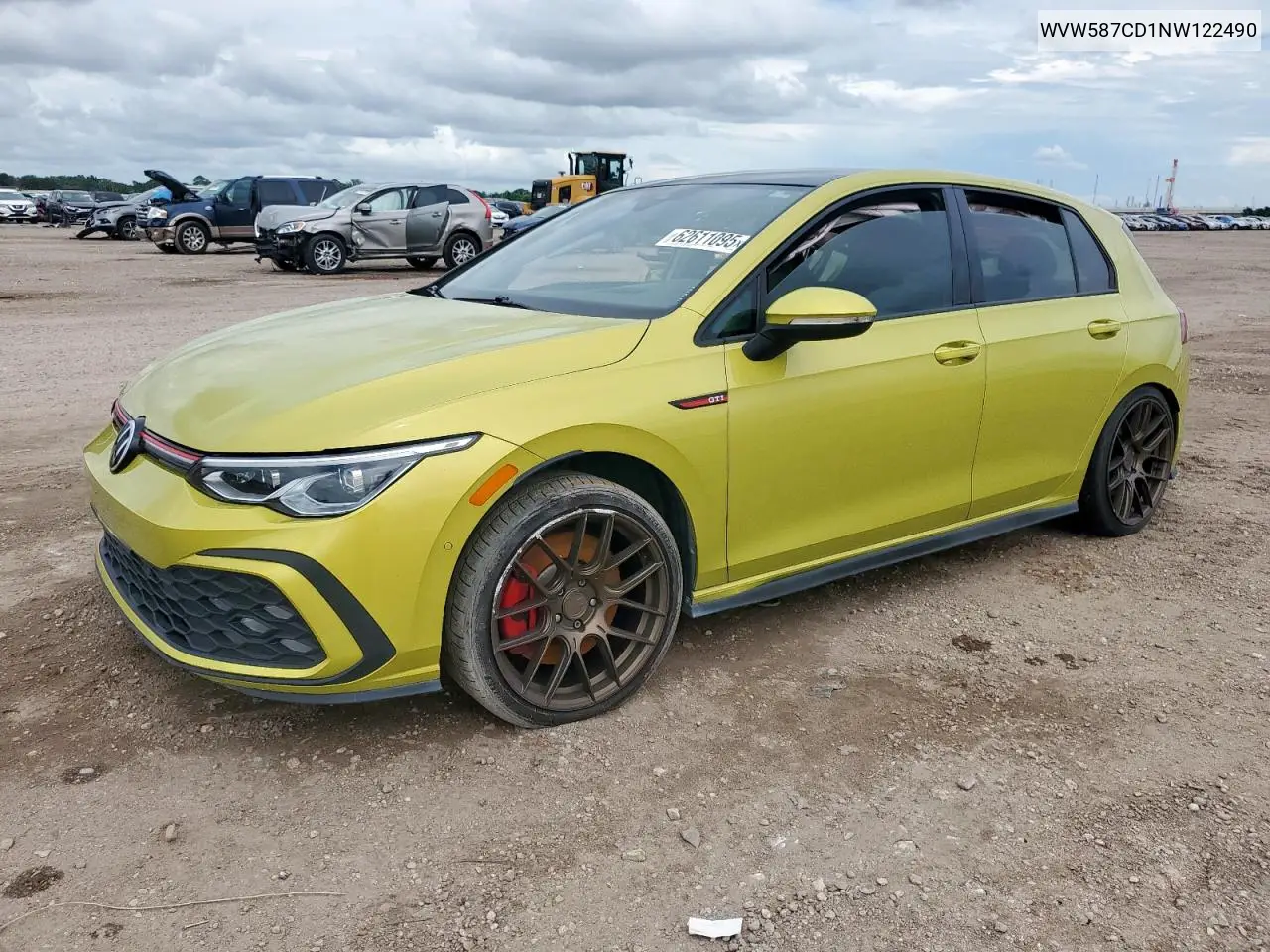 2022 Volkswagen Gti Autobahn VIN: WVW587CD1NW122490 Lot: 62611095