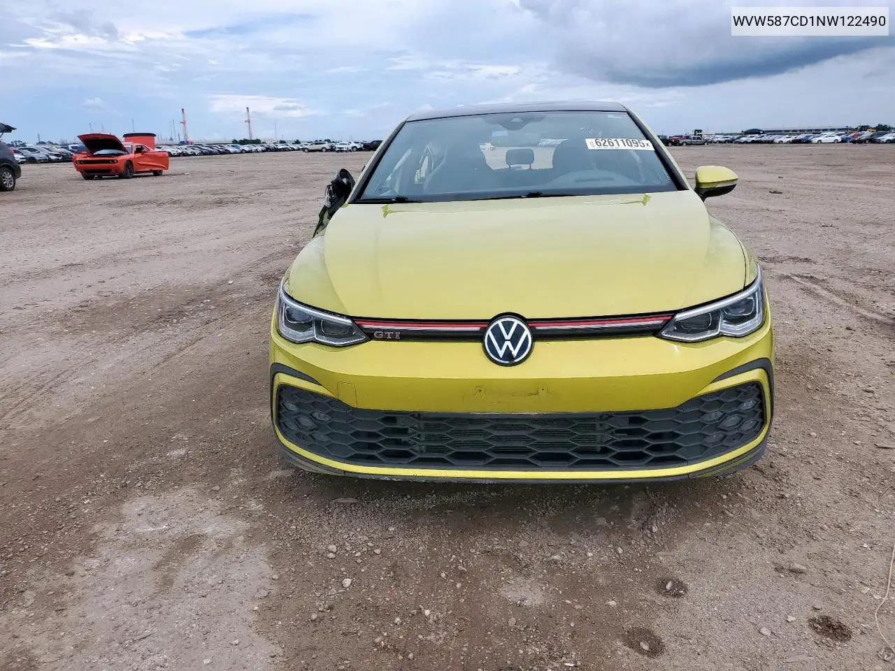 2022 Volkswagen Gti Autobahn VIN: WVW587CD1NW122490 Lot: 62611095