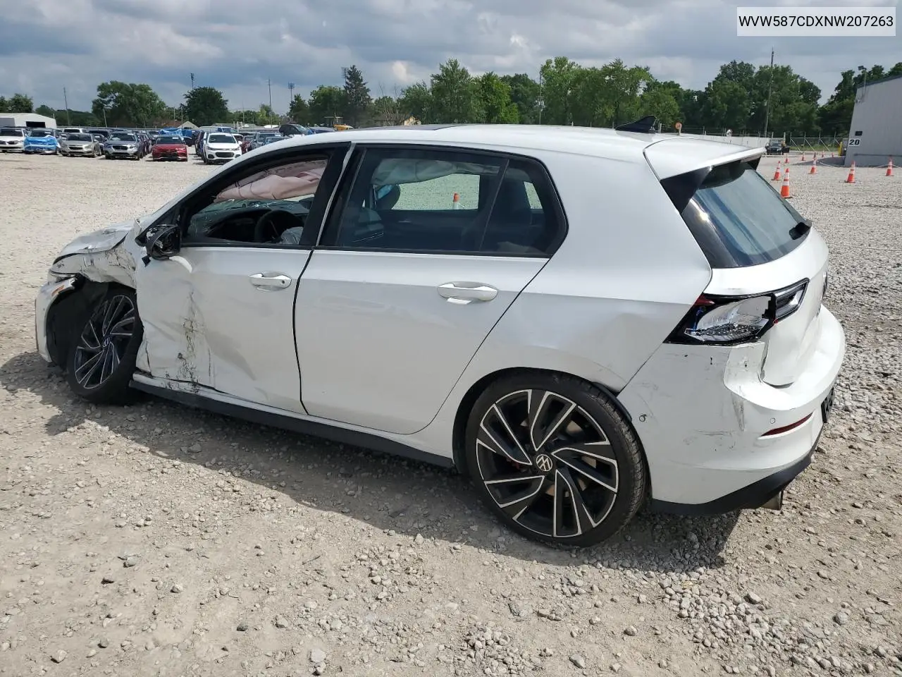 2022 Volkswagen Gti Autobahn VIN: WVW587CDXNW207263 Lot: 63183685