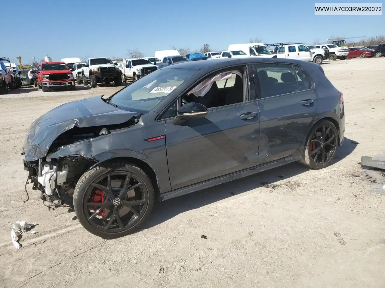 2024 Volkswagen Gti S VIN: WVWHA7CD3RW220072 Lot: 48503415