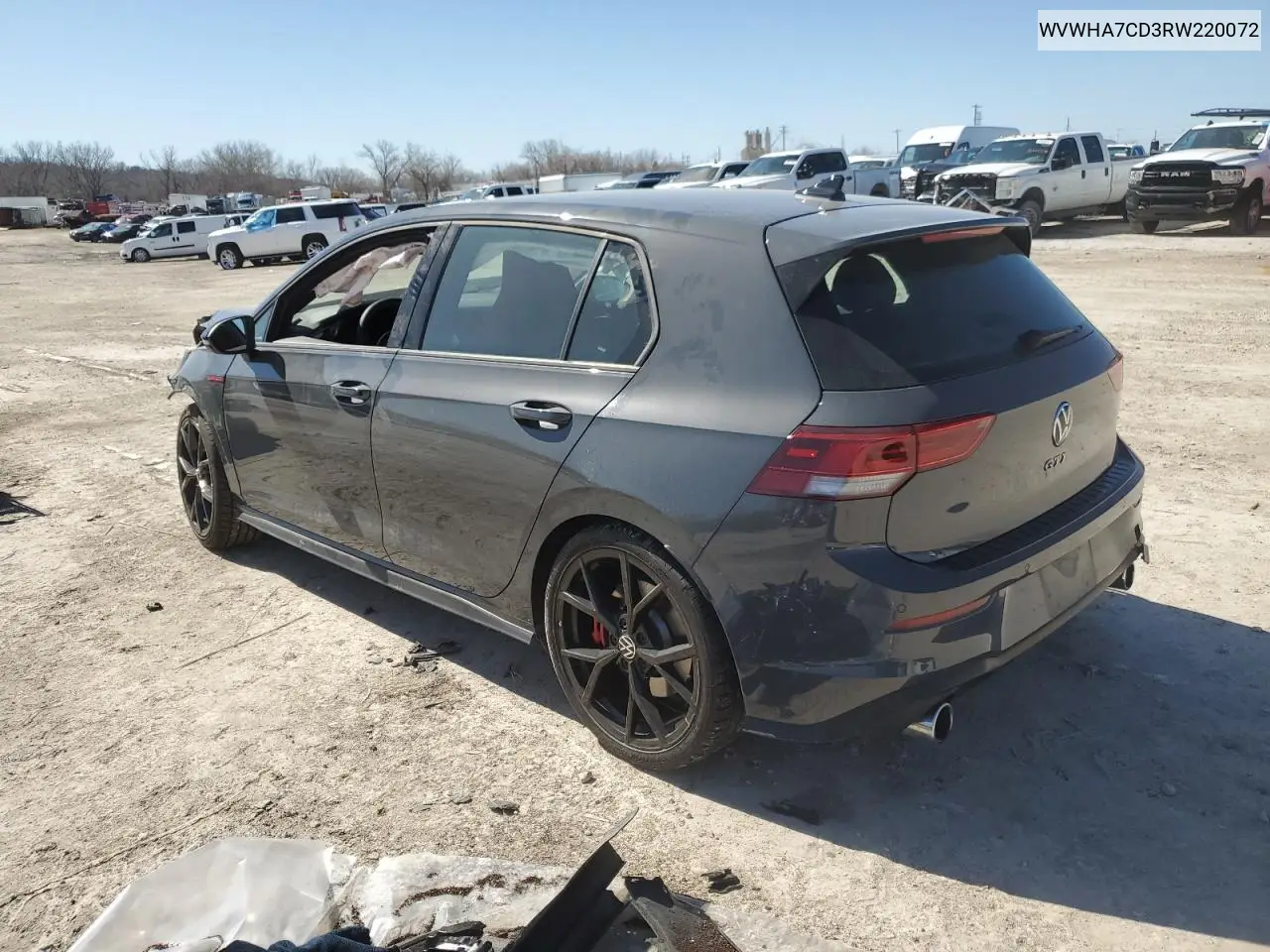 2024 Volkswagen Gti S VIN: WVWHA7CD3RW220072 Lot: 48503415