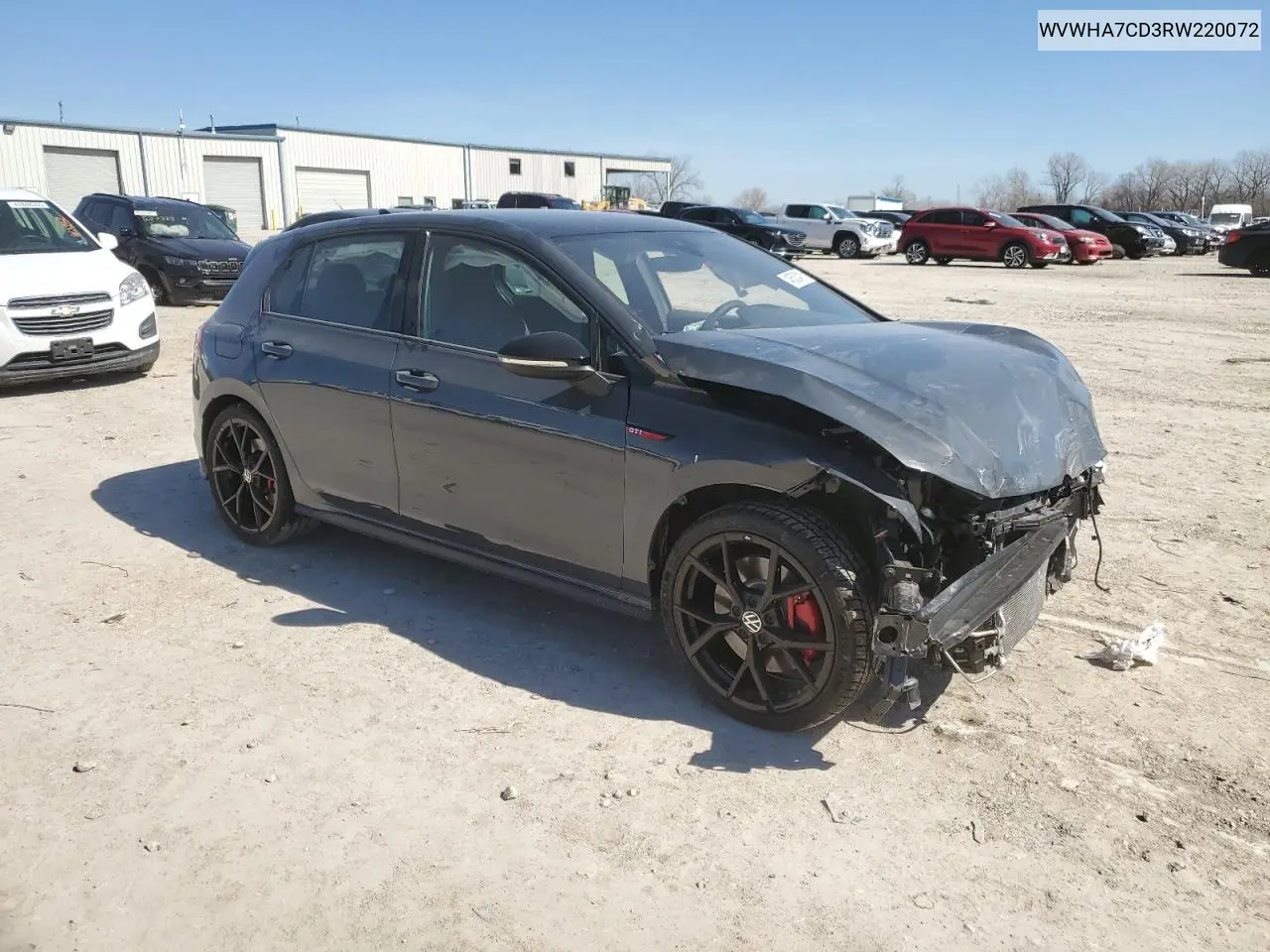 2024 Volkswagen Gti S VIN: WVWHA7CD3RW220072 Lot: 48503415