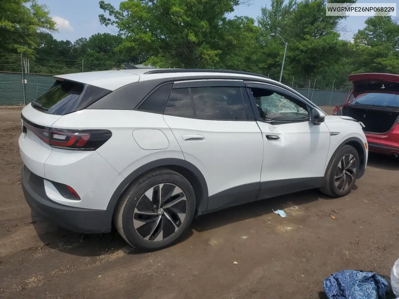 2022 Volkswagen Id.4 Pro VIN: WVGRMPE26NP068229 Lot: 57323965