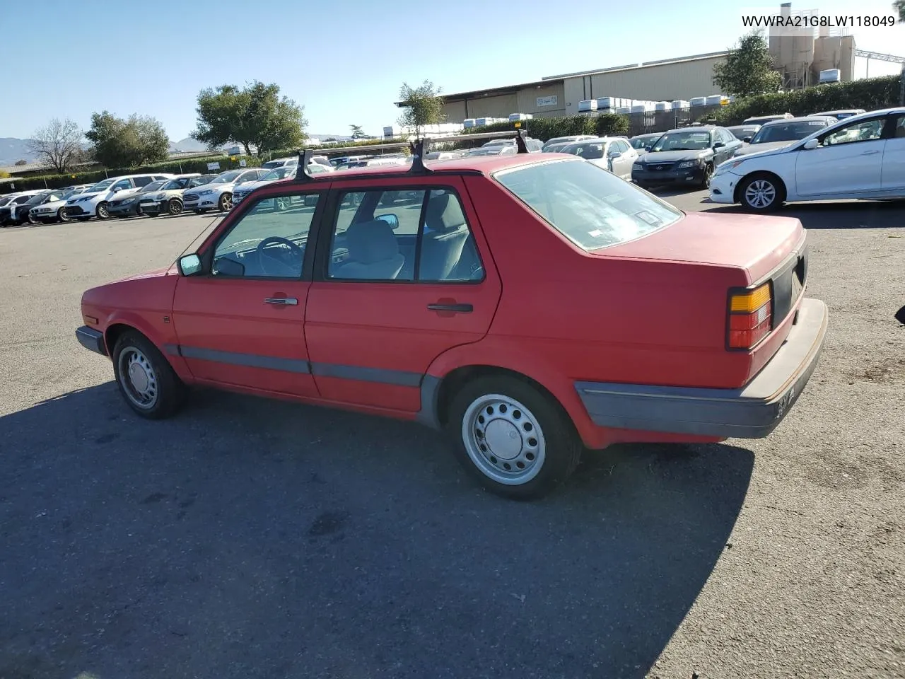 1990 Volkswagen Jetta Gl VIN: WVWRA21G8LW118049 Lot: 83110834