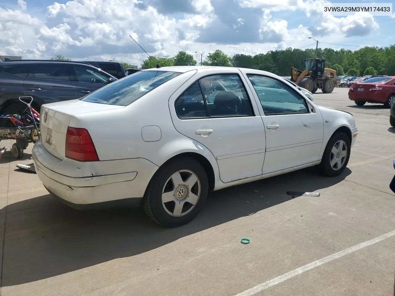 2000 Volkswagen Jetta Gls VIN: 3VWSA29M3YM174433 Lot: 56945085