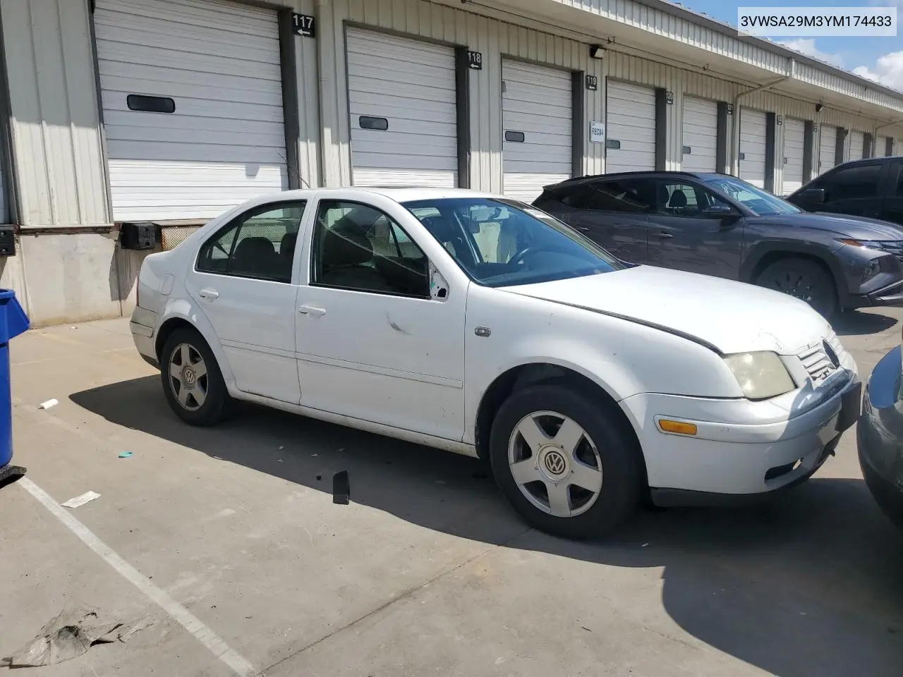 2000 Volkswagen Jetta Gls VIN: 3VWSA29M3YM174433 Lot: 56945085