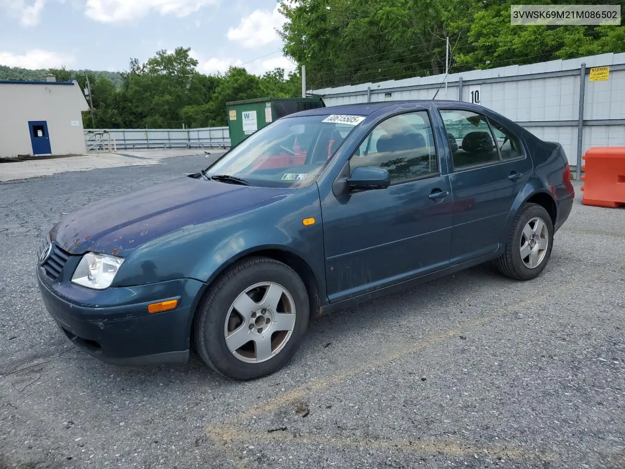2001 Volkswagen Jetta Gls VIN: 3VWSK69M21M086502 Lot: 60615505