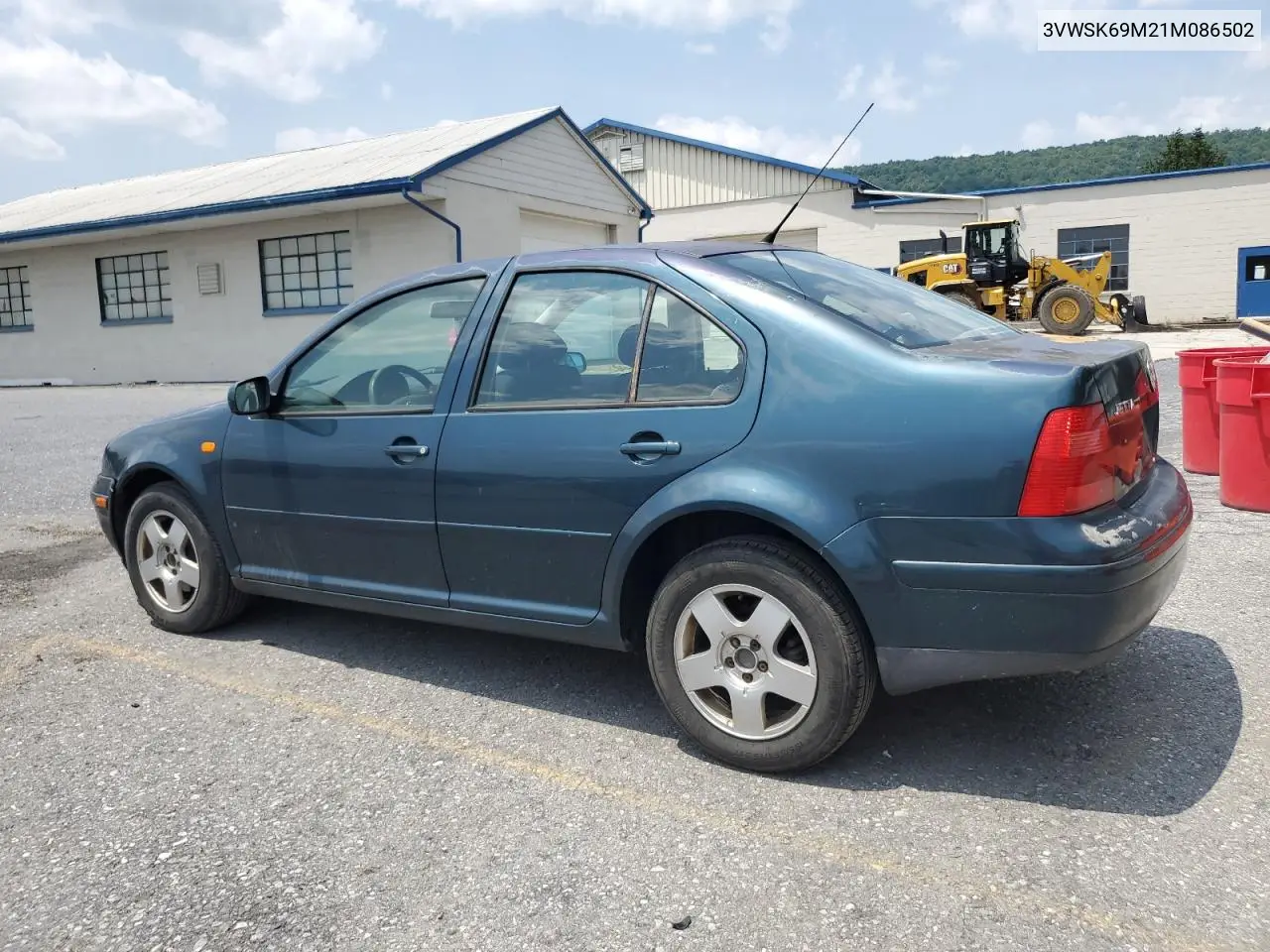 2001 Volkswagen Jetta Gls VIN: 3VWSK69M21M086502 Lot: 60615505