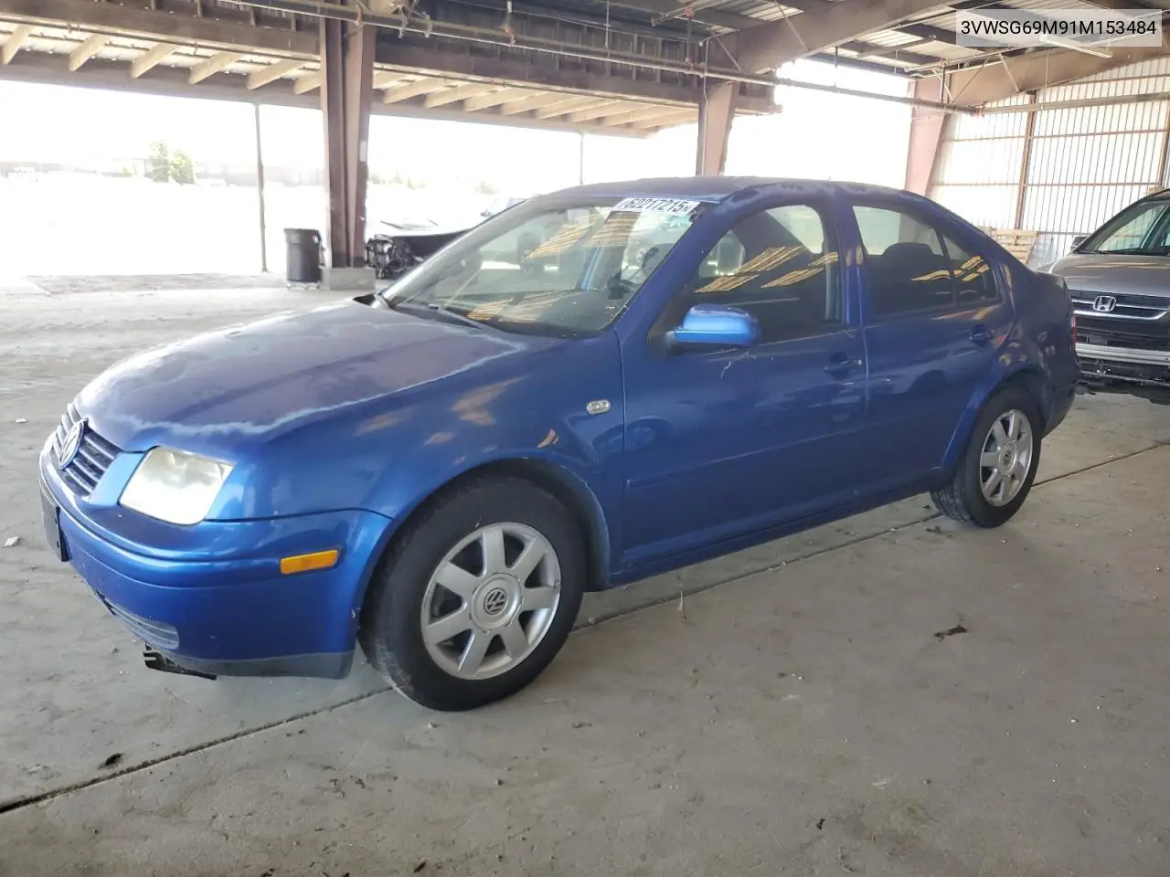 2001 Volkswagen Jetta Gls VIN: 3VWSG69M91M153484 Lot: 62217215