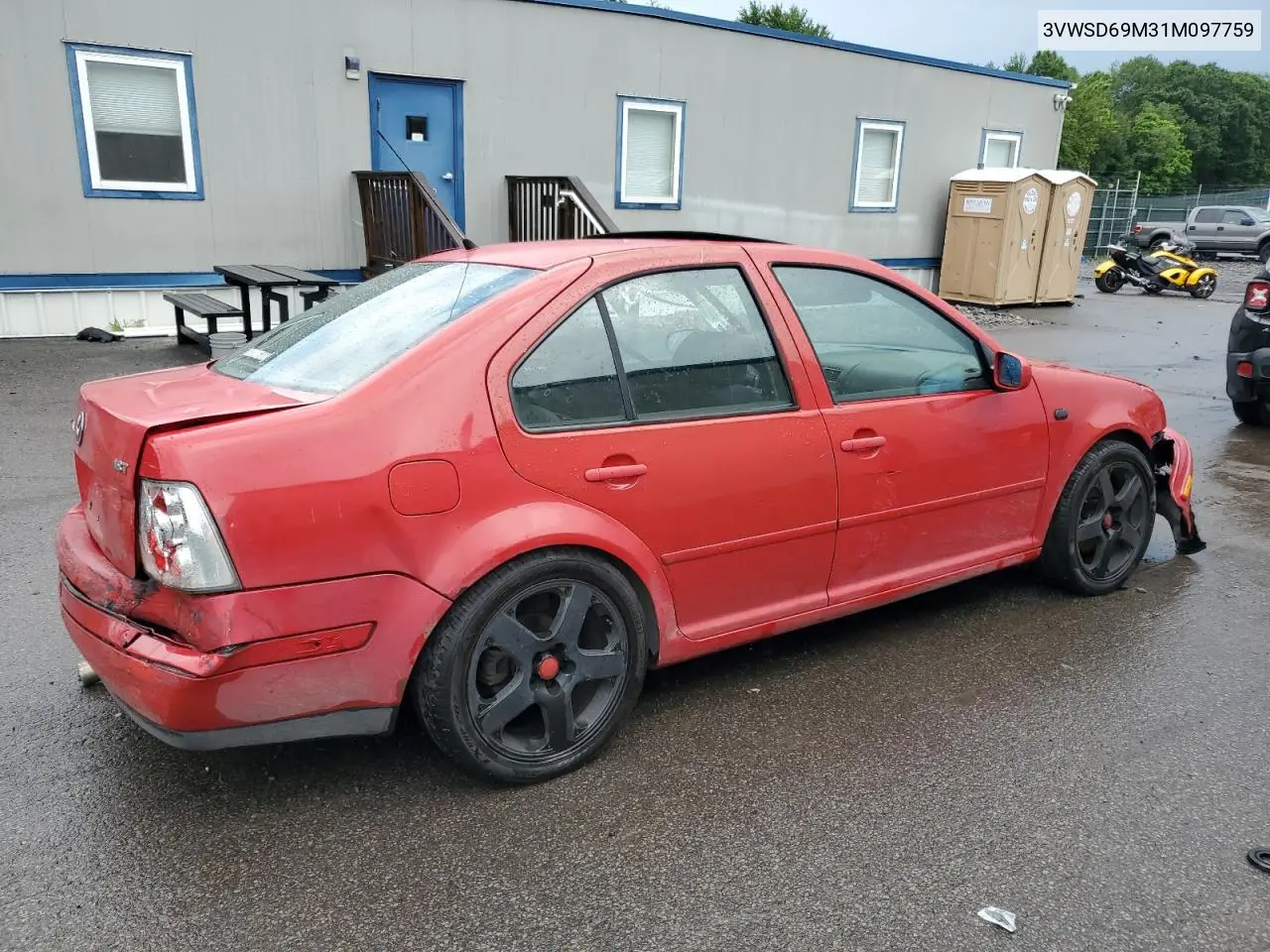 2001 Volkswagen Jetta Gls VIN: 3VWSD69M31M097759 Lot: 63184095