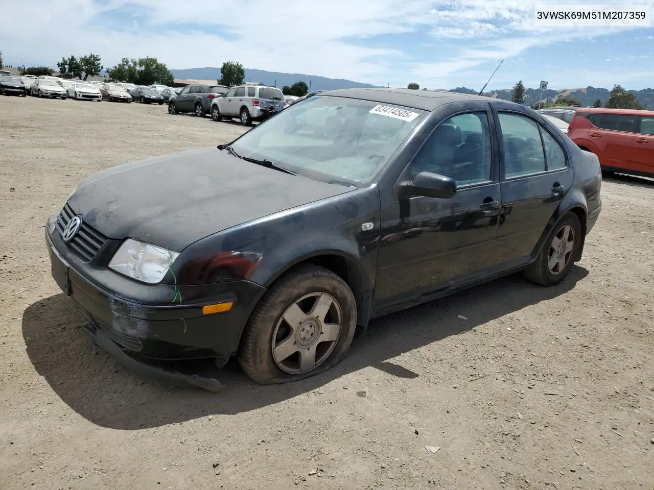 2001 Volkswagen Jetta Gls VIN: 3VWSK69M51M207359 Lot: 63414505