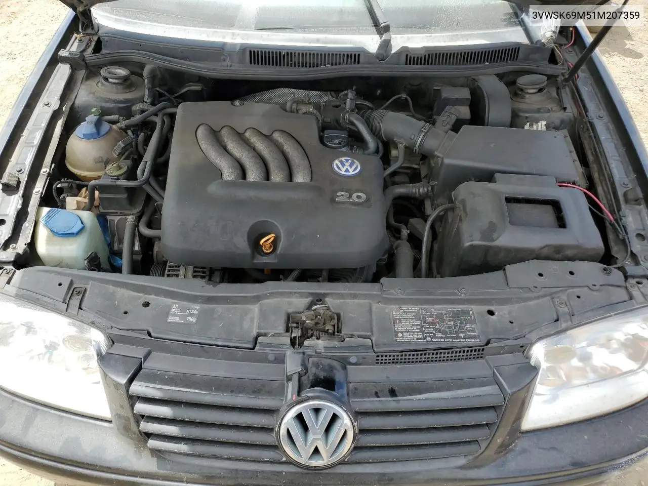 2001 Volkswagen Jetta Gls VIN: 3VWSK69M51M207359 Lot: 63414505