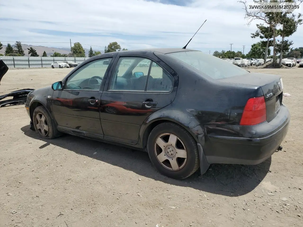 2001 Volkswagen Jetta Gls VIN: 3VWSK69M51M207359 Lot: 63414505