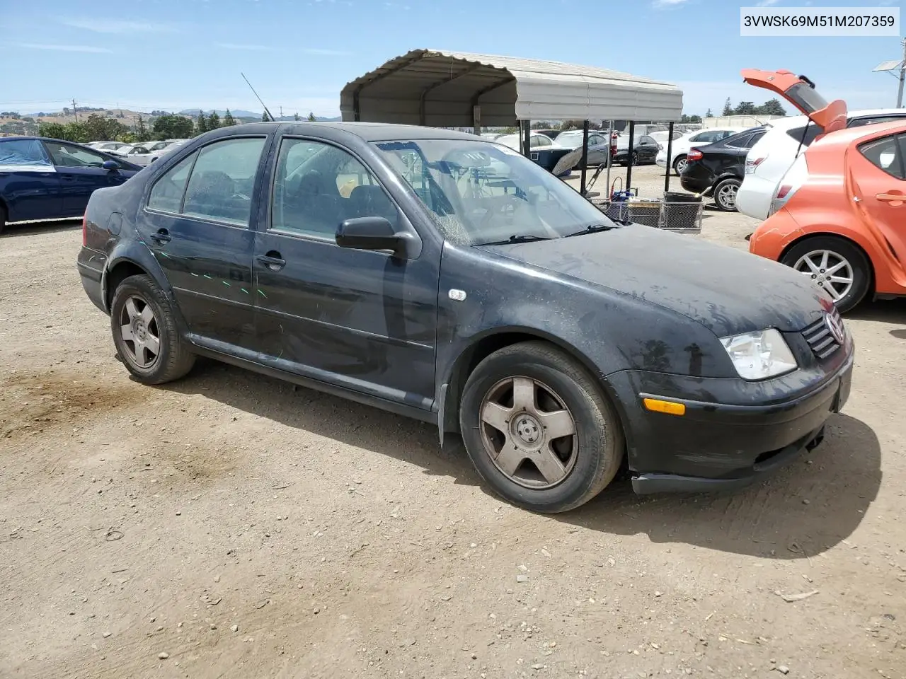 2001 Volkswagen Jetta Gls VIN: 3VWSK69M51M207359 Lot: 63414505
