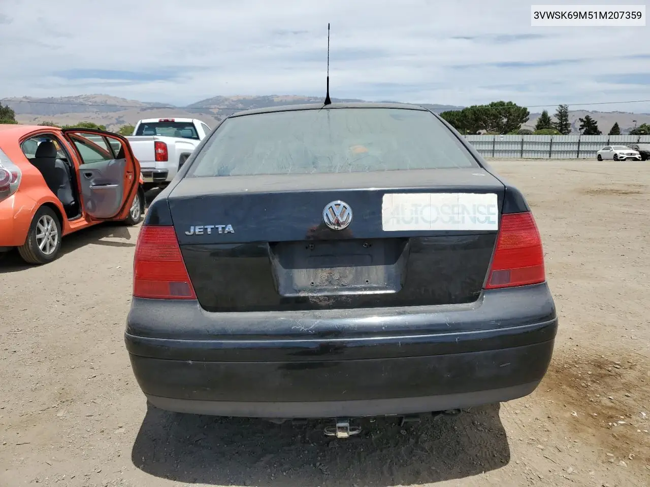 2001 Volkswagen Jetta Gls VIN: 3VWSK69M51M207359 Lot: 63414505