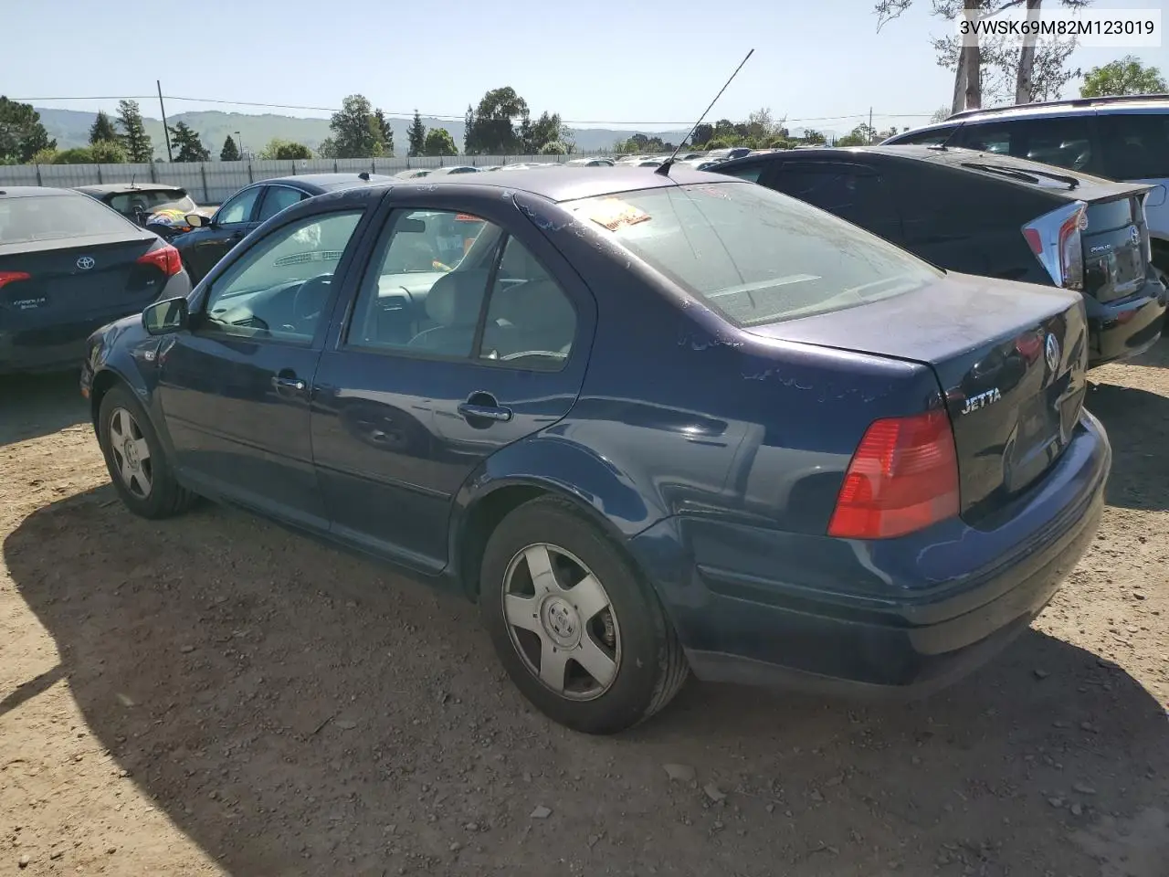 2002 Volkswagen Jetta Gls VIN: 3VWSK69M82M123019 Lot: 52626975