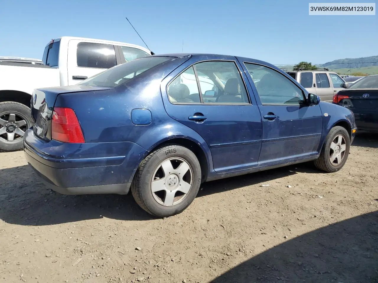 2002 Volkswagen Jetta Gls VIN: 3VWSK69M82M123019 Lot: 52626975