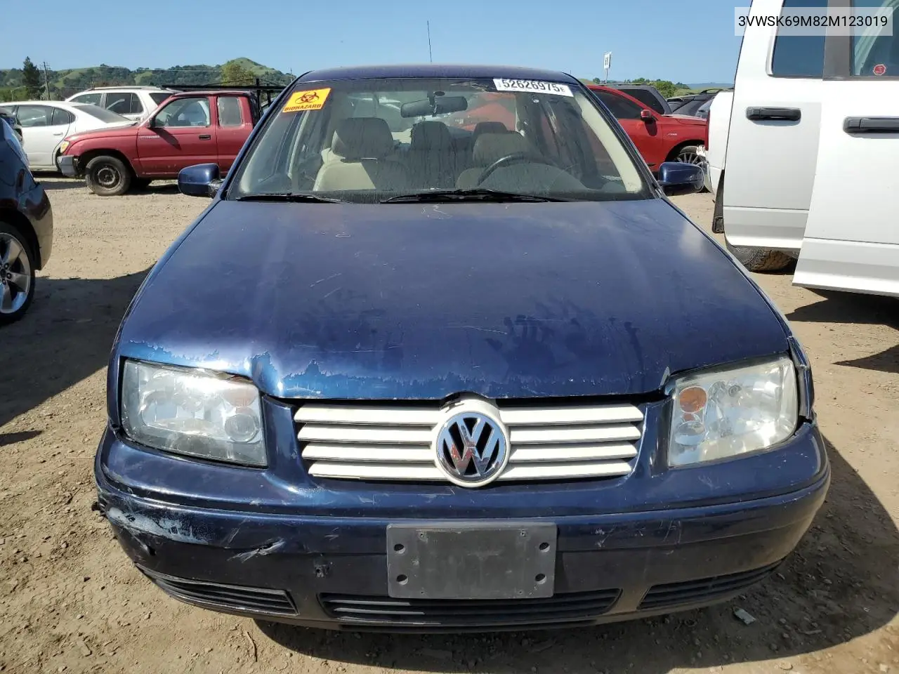 2002 Volkswagen Jetta Gls VIN: 3VWSK69M82M123019 Lot: 52626975