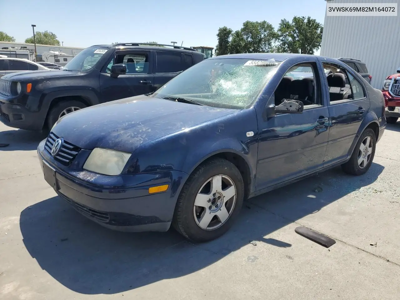 2002 Volkswagen Jetta Gls VIN: 3VWSK69M82M164072 Lot: 55820385