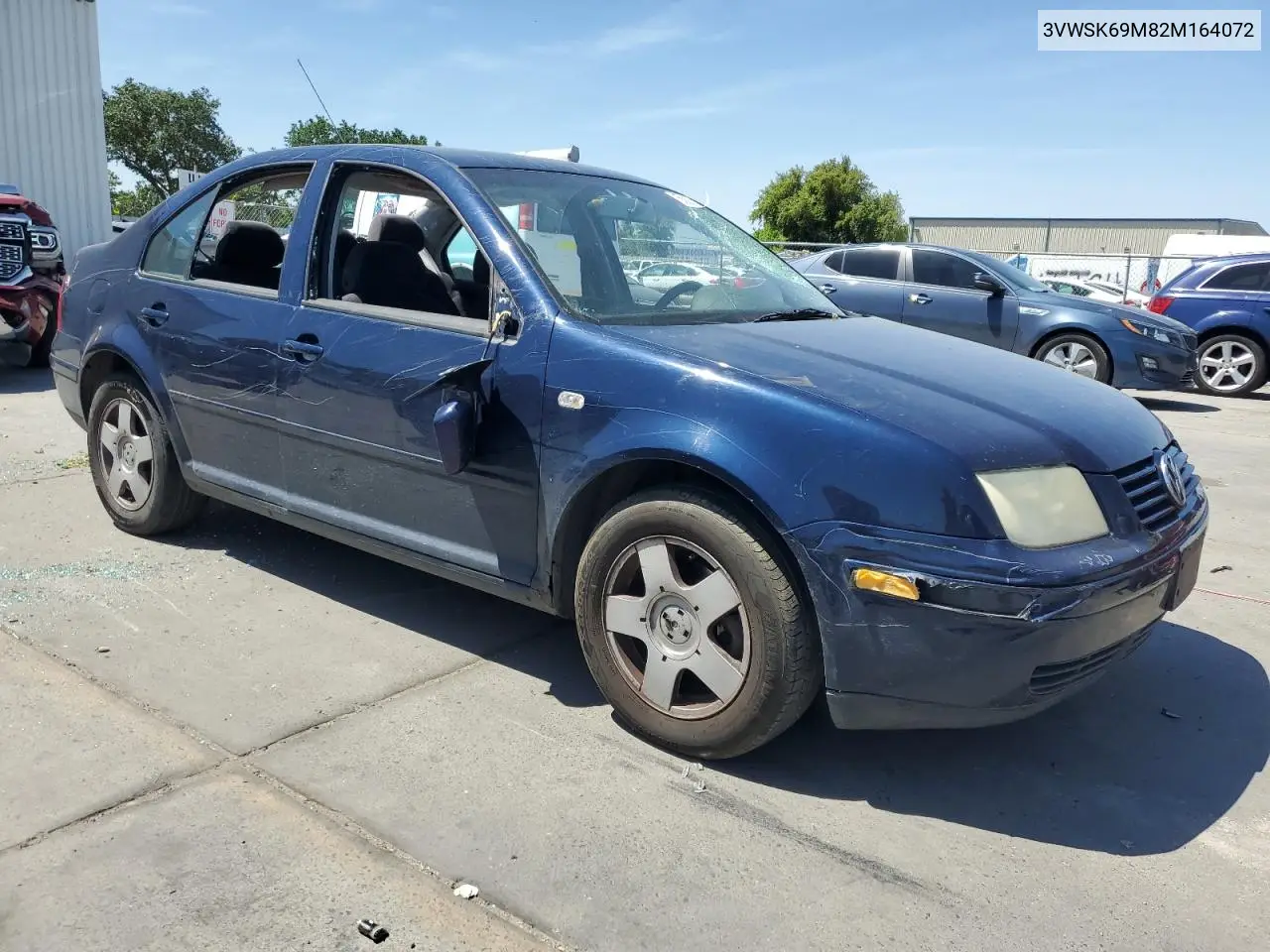 2002 Volkswagen Jetta Gls VIN: 3VWSK69M82M164072 Lot: 55820385