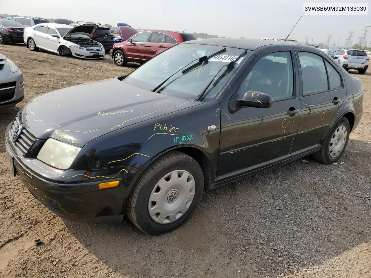 2002 Volkswagen Jetta Gls VIN: 3VWSB69M92M133039 Lot: 60540165