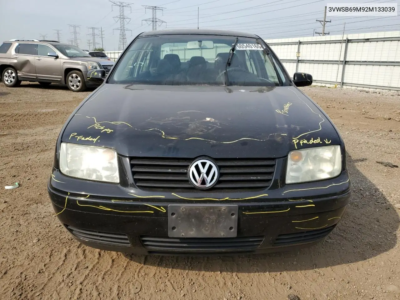 2002 Volkswagen Jetta Gls VIN: 3VWSB69M92M133039 Lot: 60540165
