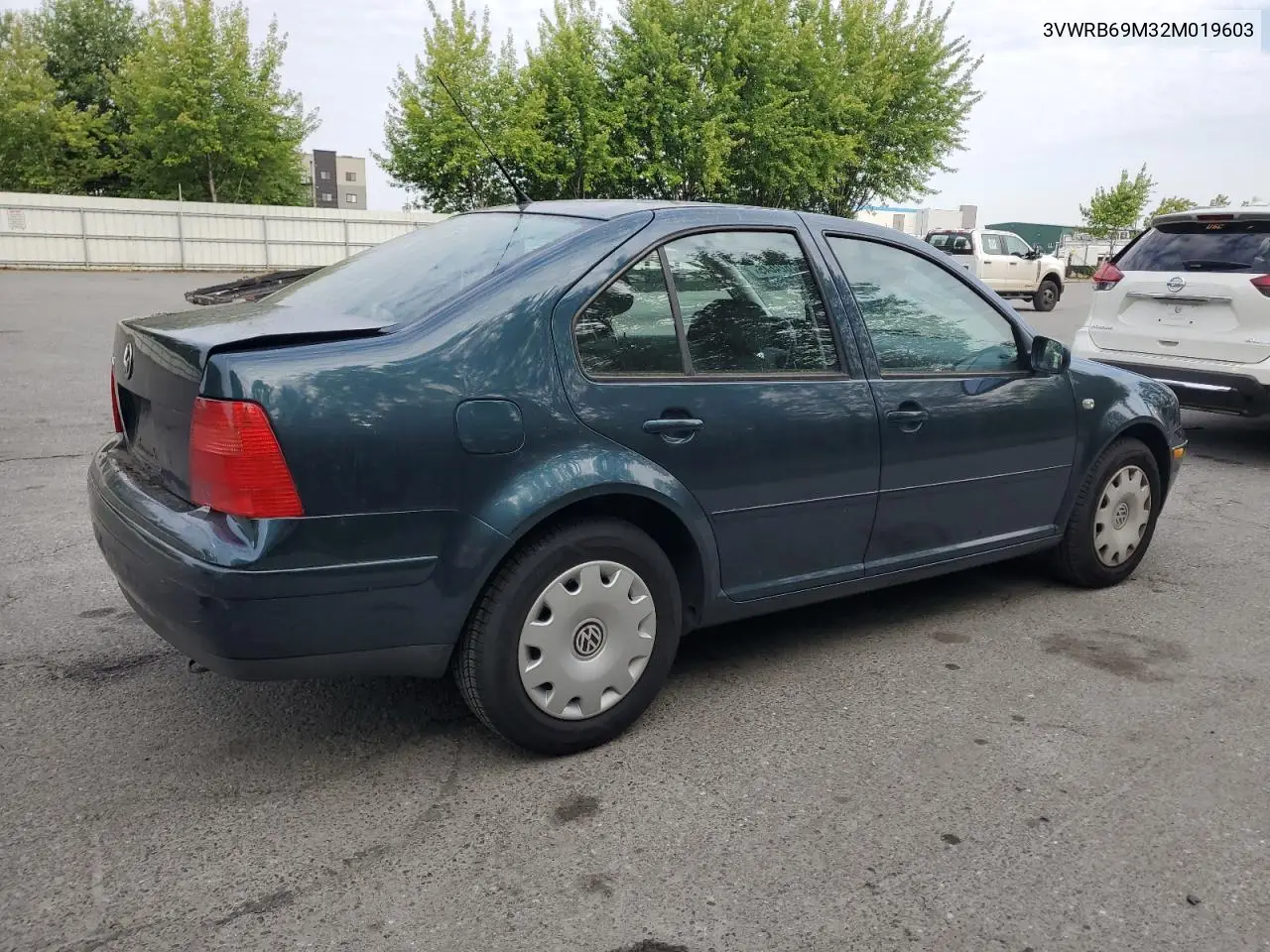2002 Volkswagen Jetta Gl VIN: 3VWRB69M32M019603 Lot: 61624645