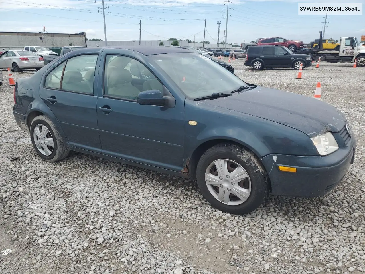 2002 Volkswagen Jetta Gl VIN: 3VWRB69M82M035540 Lot: 63227755