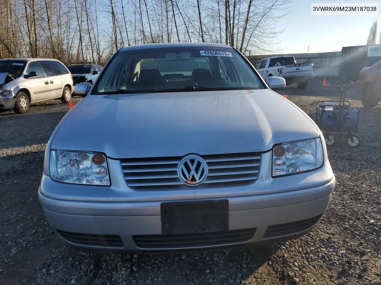2003 Volkswagen Jetta Gl VIN: 3VWRK69M23M187038 Lot: 42656575