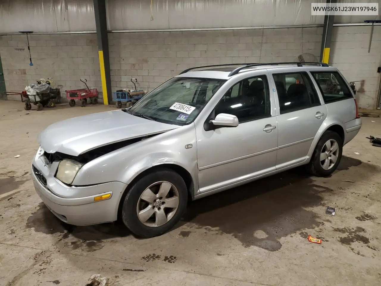 2003 Volkswagen Jetta Gls VIN: WVWSK61J23W197946 Lot: 47306415