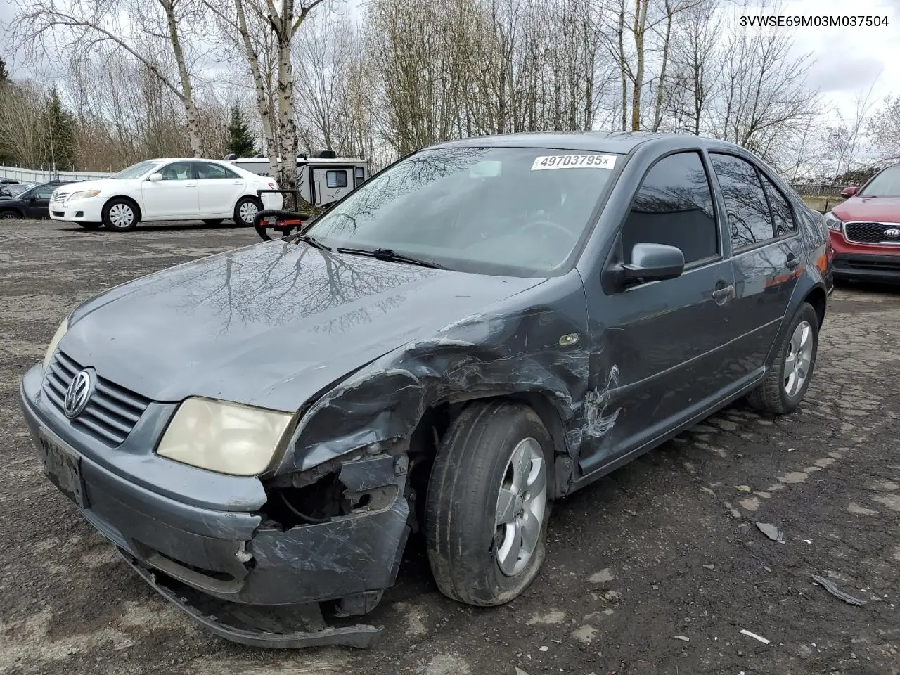2003 Volkswagen Jetta Gls VIN: 3VWSE69M03M037504 Lot: 49703795