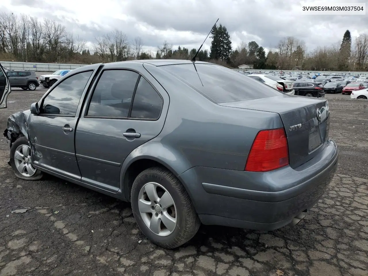 2003 Volkswagen Jetta Gls VIN: 3VWSE69M03M037504 Lot: 49703795