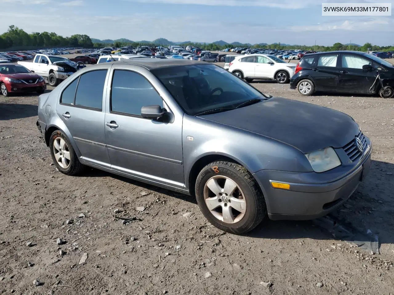 2003 Volkswagen Jetta Gls VIN: 3VWSK69M33M177801 Lot: 53792275