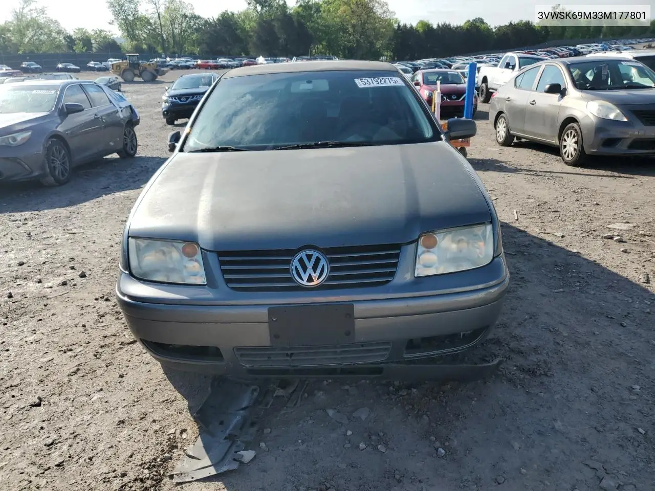 2003 Volkswagen Jetta Gls VIN: 3VWSK69M33M177801 Lot: 53792275