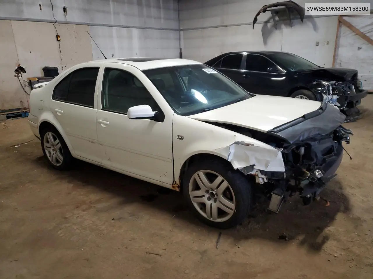 2003 Volkswagen Jetta Gls VIN: 3VWSE69M83M158300 Lot: 55131895