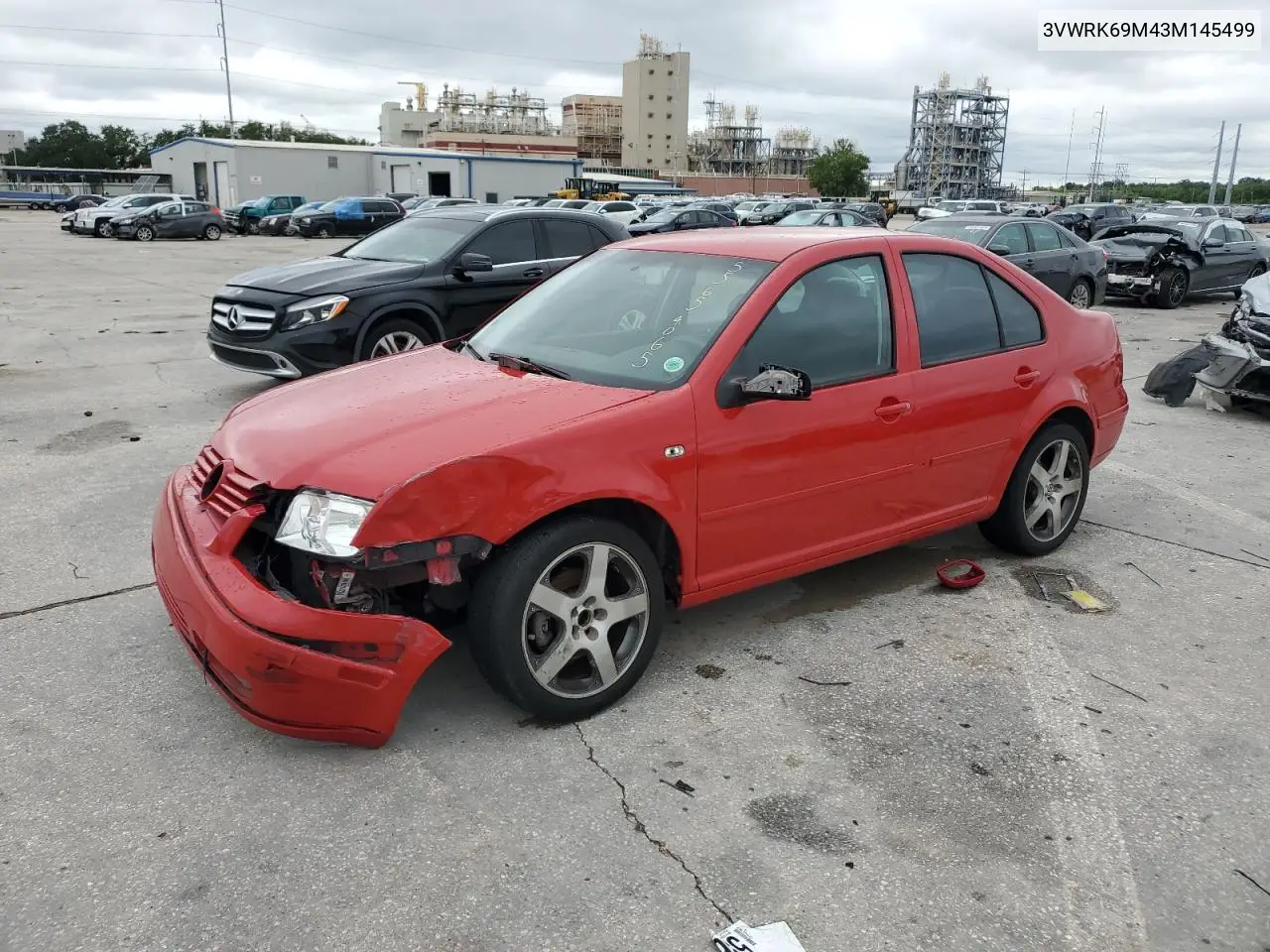 2003 Volkswagen Jetta Gl VIN: 3VWRK69M43M145499 Lot: 55654065