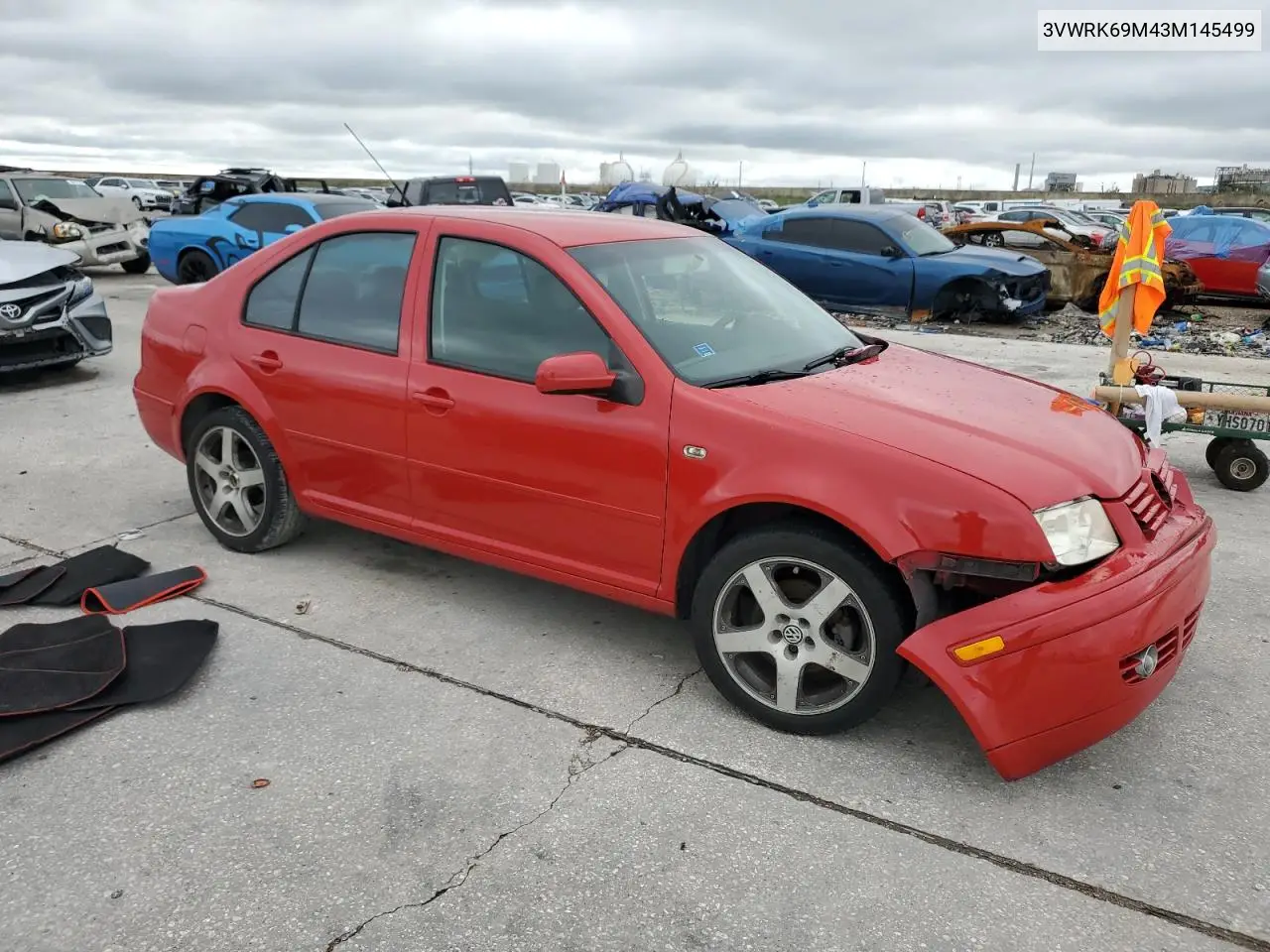 2003 Volkswagen Jetta Gl VIN: 3VWRK69M43M145499 Lot: 55654065