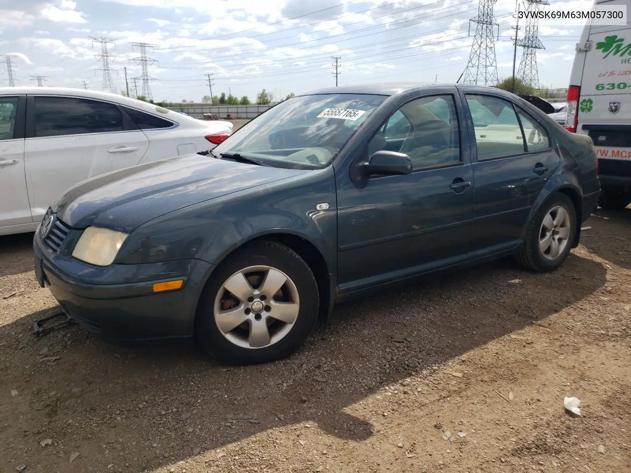 2003 Volkswagen Jetta Gls VIN: 3VWSK69M63M057300 Lot: 55657165