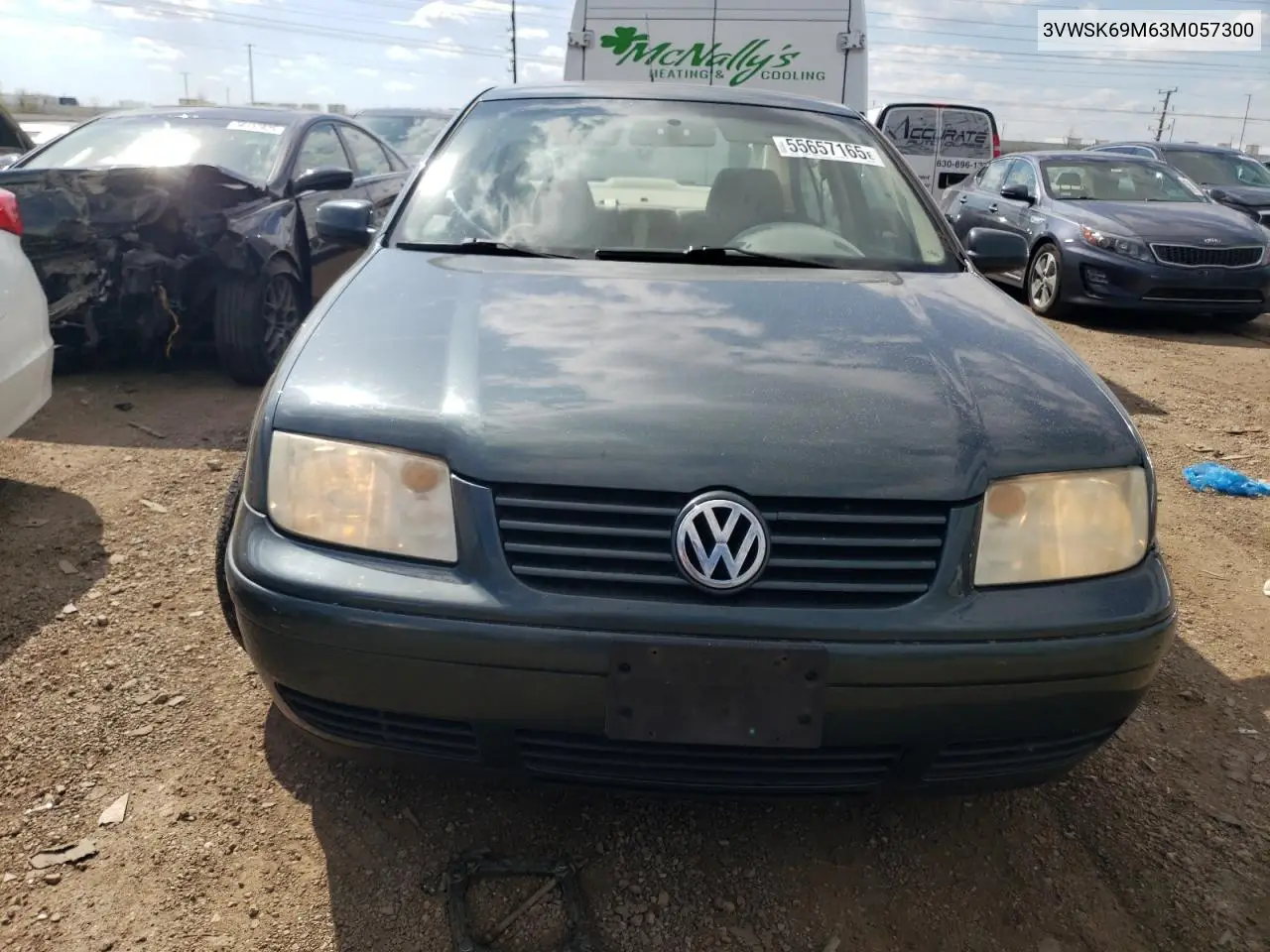 2003 Volkswagen Jetta Gls VIN: 3VWSK69M63M057300 Lot: 55657165