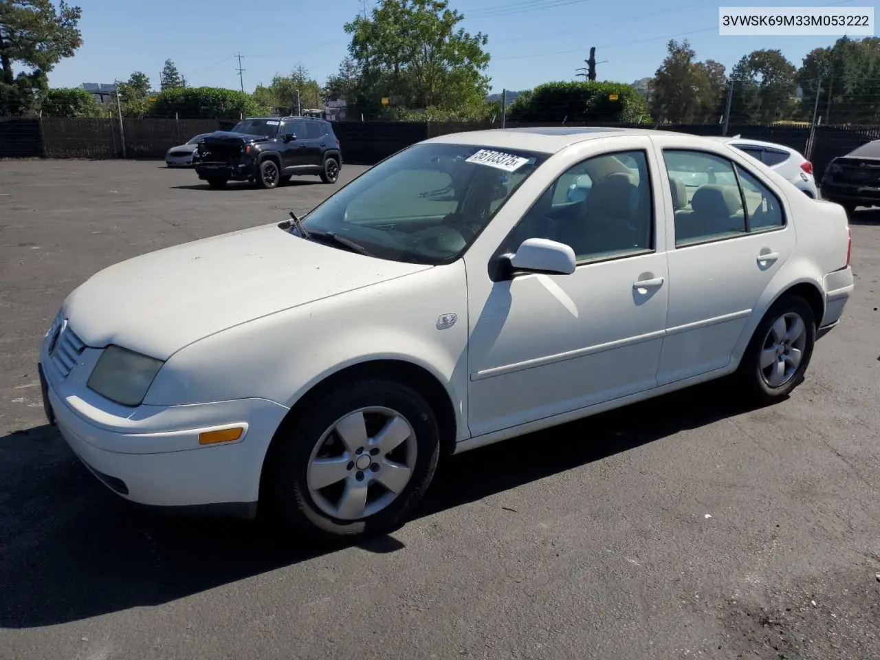 2003 Volkswagen Jetta Gls VIN: 3VWSK69M33M053222 Lot: 56103375