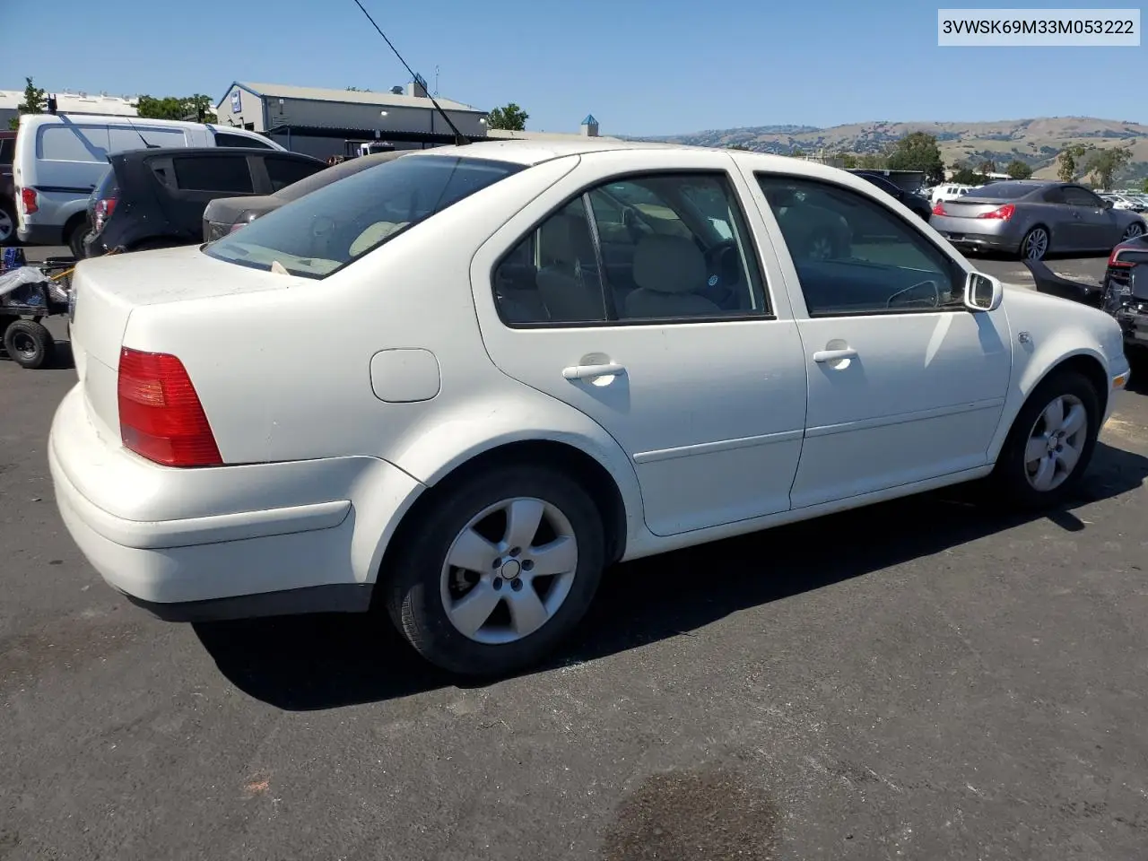 2003 Volkswagen Jetta Gls VIN: 3VWSK69M33M053222 Lot: 56103375