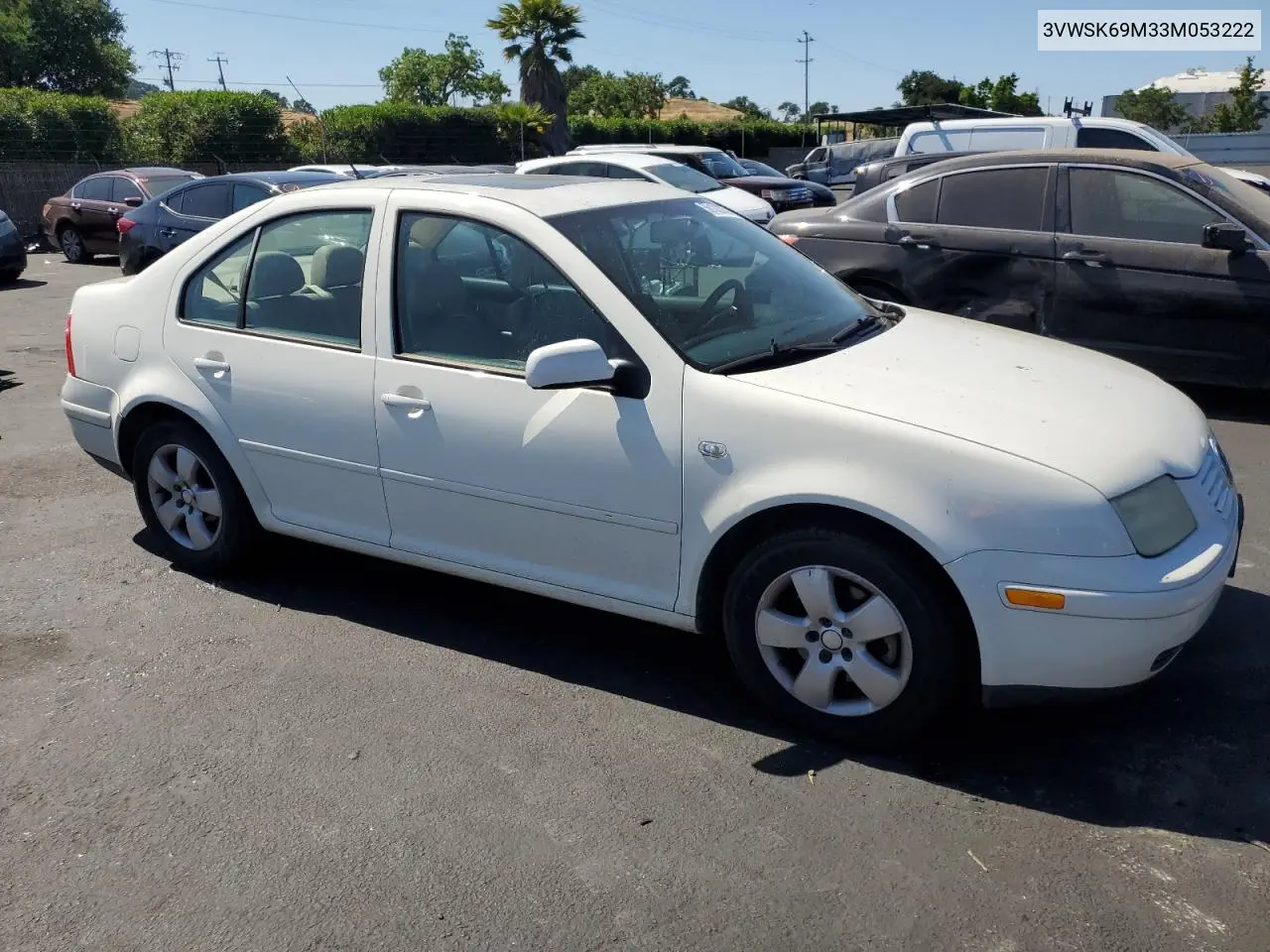 2003 Volkswagen Jetta Gls VIN: 3VWSK69M33M053222 Lot: 56103375