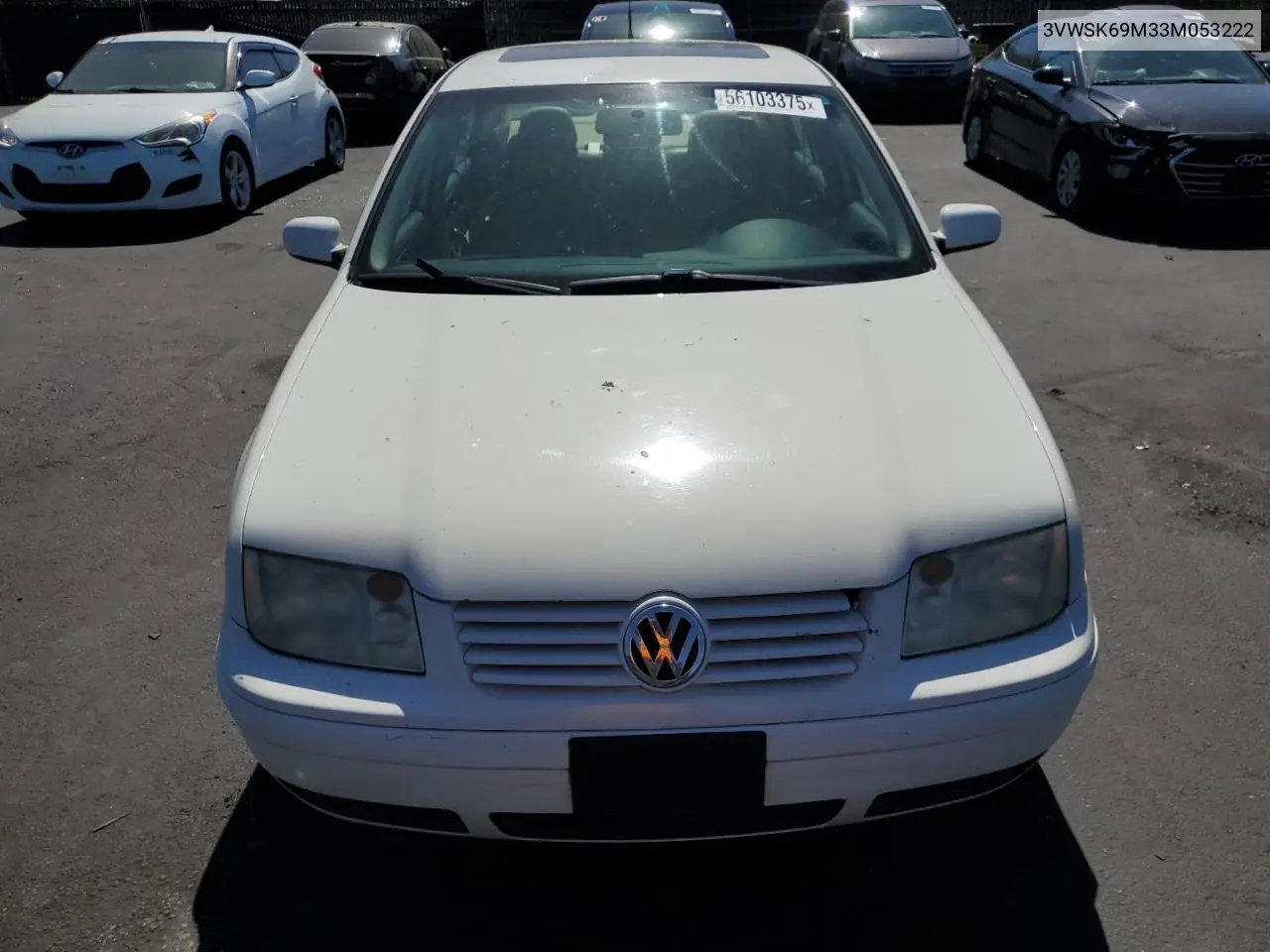 2003 Volkswagen Jetta Gls VIN: 3VWSK69M33M053222 Lot: 56103375