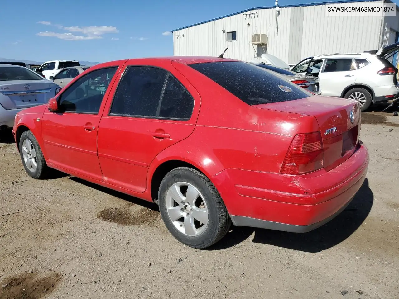 2003 Volkswagen Jetta Gls VIN: 3VWSK69M63M001874 Lot: 56256575