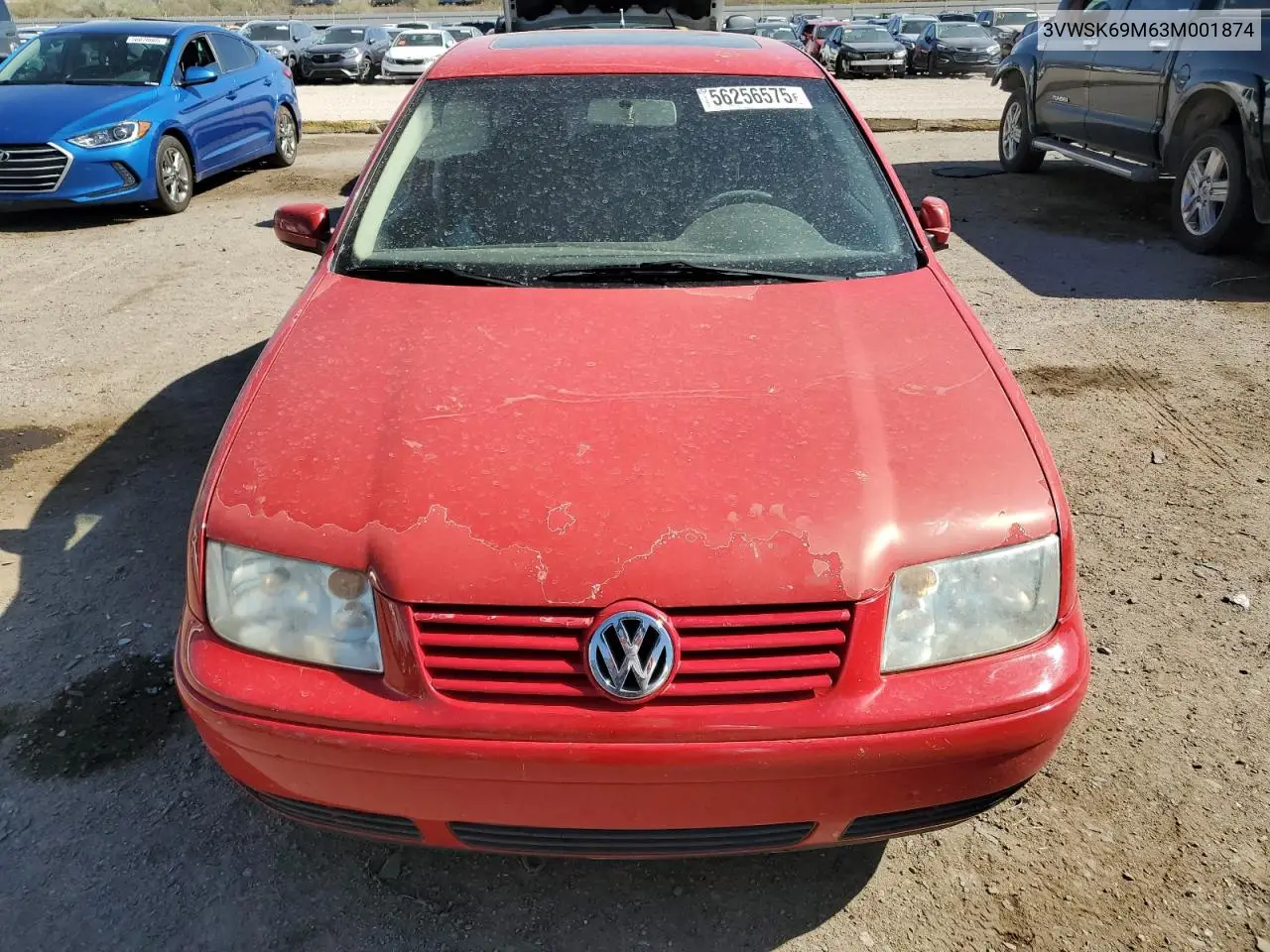 2003 Volkswagen Jetta Gls VIN: 3VWSK69M63M001874 Lot: 56256575